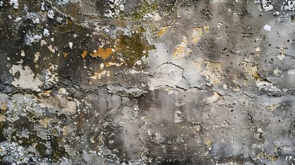 Poster - A textured wall showing cracks and discoloration, highlighting age and wear.