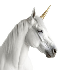 Wall Mural - cute unicorn looking isolated on white