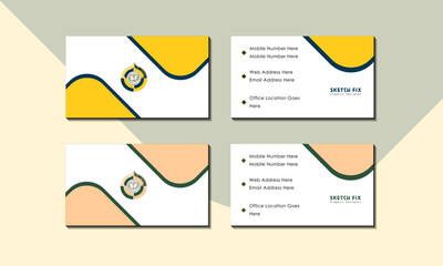 modern business card design vector illustration service