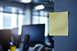© VaCity - Sticky Note in Modern Office at Morning