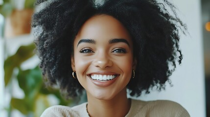 isolated shot of pretty adult with foxy hair broad smile wears casual outfit being entertained by fr