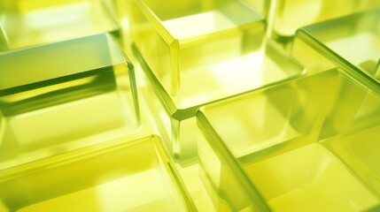 Canvas Print - Background of amorphic natural Abstract glass, light green colors. Neural network ai generated art