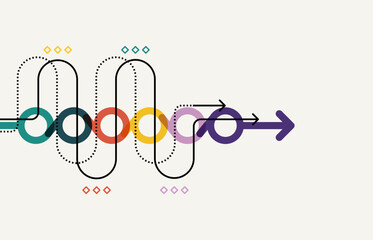 Wall Mural - abstract arrow direction. technology background