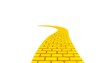 © Kromstar Studios - A yellow brick road isolated on a white background