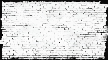 Wall Mural - Brick wall background. Grunge black texture as brick wall. Black and white brick wall background. Old brick wall. Vector illustration.