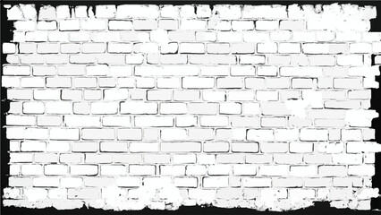 Wall Mural - Brick wall background. Distress brick wall overlay texture. Grunge Background. Black and white brick wall background. 