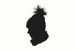 © Abdul - Beanie silhouette vector with white background