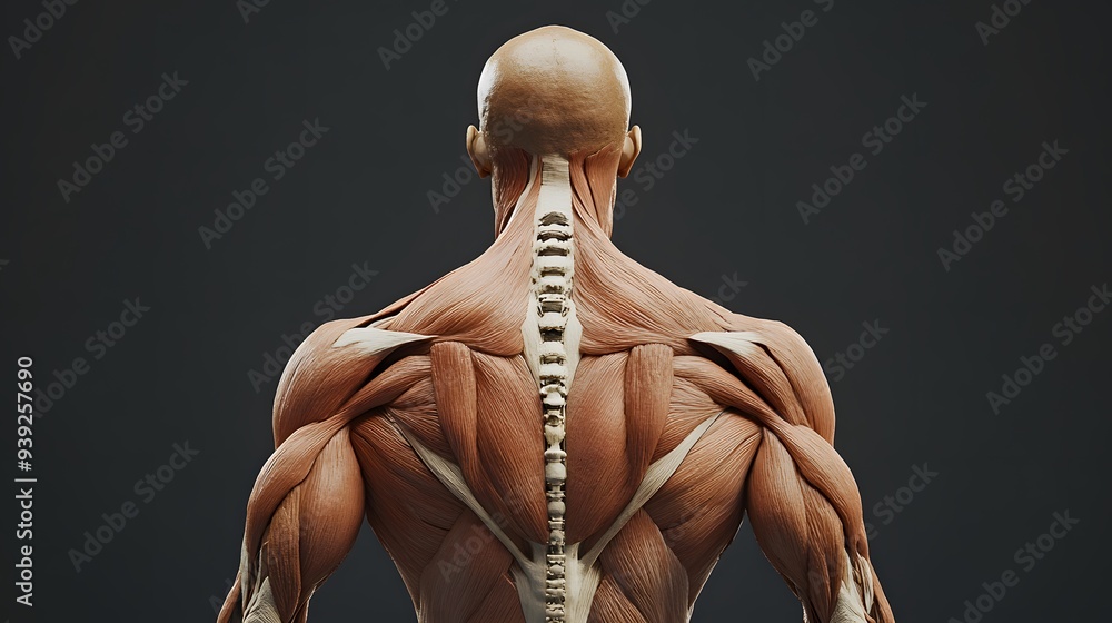 Muscular System of the Human Back: A detailed view of the back muscles ...