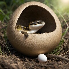 A snake steals eggs from a nest