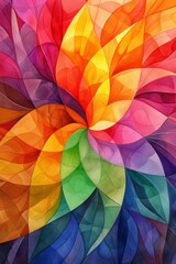 Poster - Abstract watercolor fractals with infinite patterns in vibrant colors background.