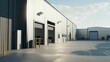 © Yendi08 - Exterior of a modern warehouse with a small office unit
