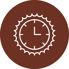 Sticker - Clock Vector Icon Design