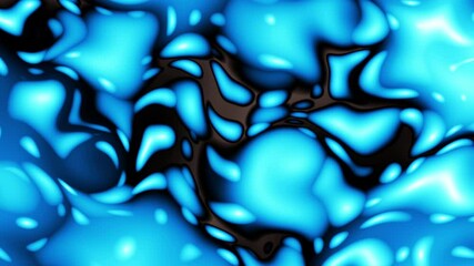 Aufkleber - Floating abstract lava bubbles on a dark black background. Looping 4k
