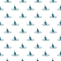 Wall Mural - Fishing float icon isolated seamless pattern on white background