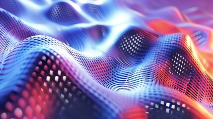 Wall Mural - abstract holographic 3d render with vibrant gradient hues blending seamlessly, creating a futuristic