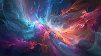 Wall Mural - vibrant abstract background with dynamic wave patterns in gradient colors, ideal for modern digital 