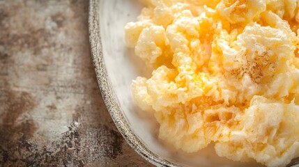 Wall Mural - Crispy, Golden Fried Snack on a White Plate