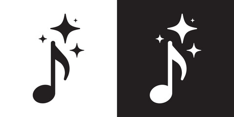 Fototapete - Generate music by AI icon. Artificial intelligence creates music concepts. Machine learning text to generate Musical. UI UX design for app and web. Vector illustration.