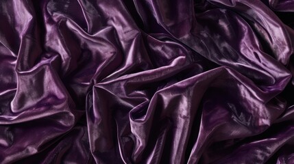 Wall Mural - A textured background featuring velvet fabric in a deep purple, with its luxurious sheen and texture