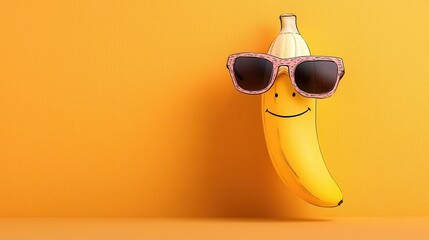 Sticker - Happy Banana Wearing Sunglasses.