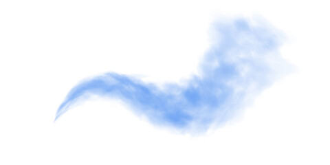 Blue fog or smoke. Blue smog clouds on floor. Cigarette smoke. Morning fog over land or water surface. Magic haze. Cloud, smoke, fog. PNG.
