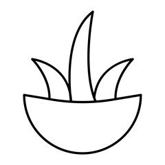 Poster - Aloe vera icon. outline icon