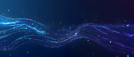 Wall Mural - a flat vector illustration of a coding concept, deep blue theme, technology background, code snippet