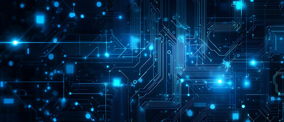 A flat vector illustration of a coding concept, deep blue theme, technology background, code snippets flowing across, binary codes integrated into the design, subtle glow effects, dark blue tones