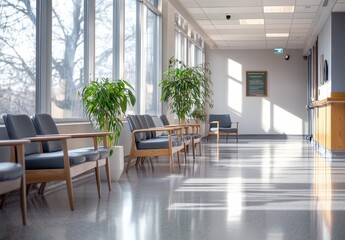 Wall Mural - Waiting Area with Sunlight Streaming In