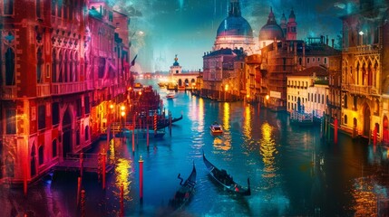 Poster - view of Grand Canal in Venice, Italy