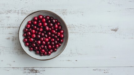 Wall Mural - Dried cranberries, overhead shot.