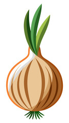 Wall Mural - onion vector, illustration of onion isolated on white background