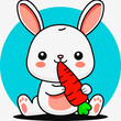 © 가람 이 - 당근을 먹고 있는 귀여운 토끼