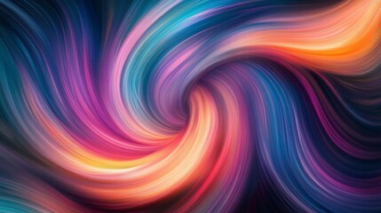 Aufkleber - Dynamic swirling lines in vibrant colors, creating a sense of movement and energy, dark background
