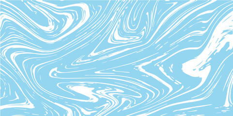 Wall Mural - abstract pattern white and blue marble texture and background. liquify swirl blue and white color ar