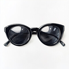 women's vintage black oval sunglasses product image in colored pencil