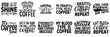 © David - Cute Coffee Hand Lettering, Trendy Retro Style Illustration Collection Vector Illustration for Wrapping Paper, Sticker, Flyer