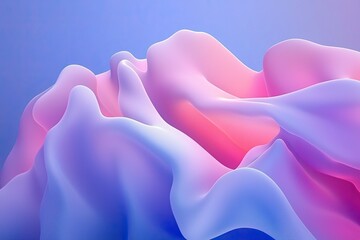 Wall Mural - A soft abstract design featuring flowing shapes in pastel colors, creating a serene and calming visual experience.