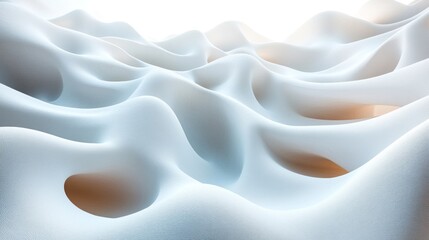 Wall Mural - Abstract White and Blue 3D Rendered Landscape