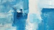 © Олег Фадеев - Abstract painting featuring a variety of blue tones and white highlights, with visible brushstrokes and a textured surface