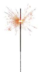 Wall Mural - Burning sparkler isolated.