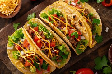 Fresh tacos with vibrant toppings