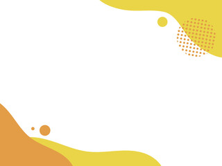 Wall Mural - 流体シェイプの背景イラスト素材　flat hand drawn fluid shapes background.Cute abstract shapes.Vector loose frame.