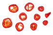 © Denis Petrovskikh - Sliced ​​hot red pepper isolated on transparent background, top view.