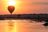 Ballon Safari at sunrise, Serengeti National Park, Tanzania