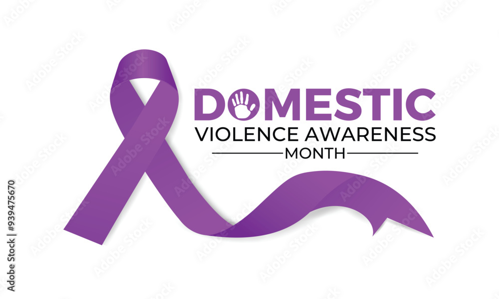 Domestic Violence Awareness Month. Banner poster, flyer and background ...