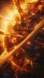 © decorator - Stunning close up of the sun highlighting massive plasma eruptions and dynamic solar prominences