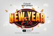 © Mockmenot - New Year Eve Editable Text Effect Golden 3D Modern Style Theme.