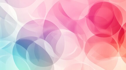 Aufkleber - Gradient background with overlapping transparent circles, giving a sense of depth and space