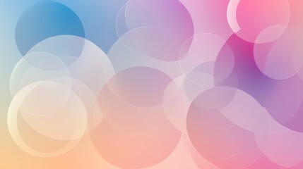 Aufkleber - Gradient background with overlapping transparent circles, giving a sense of depth and space
